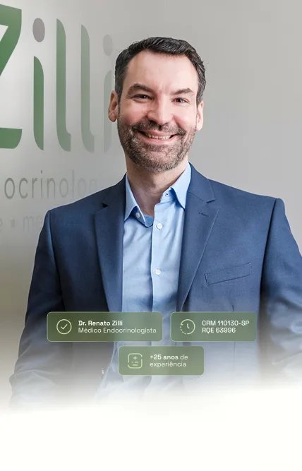 Dr. Renato Zilli, médico endocrinologista, na Clínica Zilli